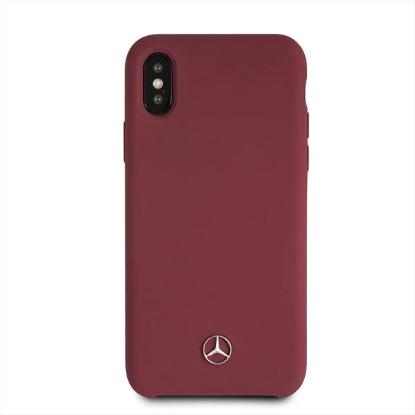 Zaščitni ovitek Mercedes Silicone Line za iPhone X/XS, rdeč