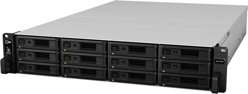 Enota za razširitev Synology RX1217, Serial ATA III, 12,7 kg, Rack (2U), črna