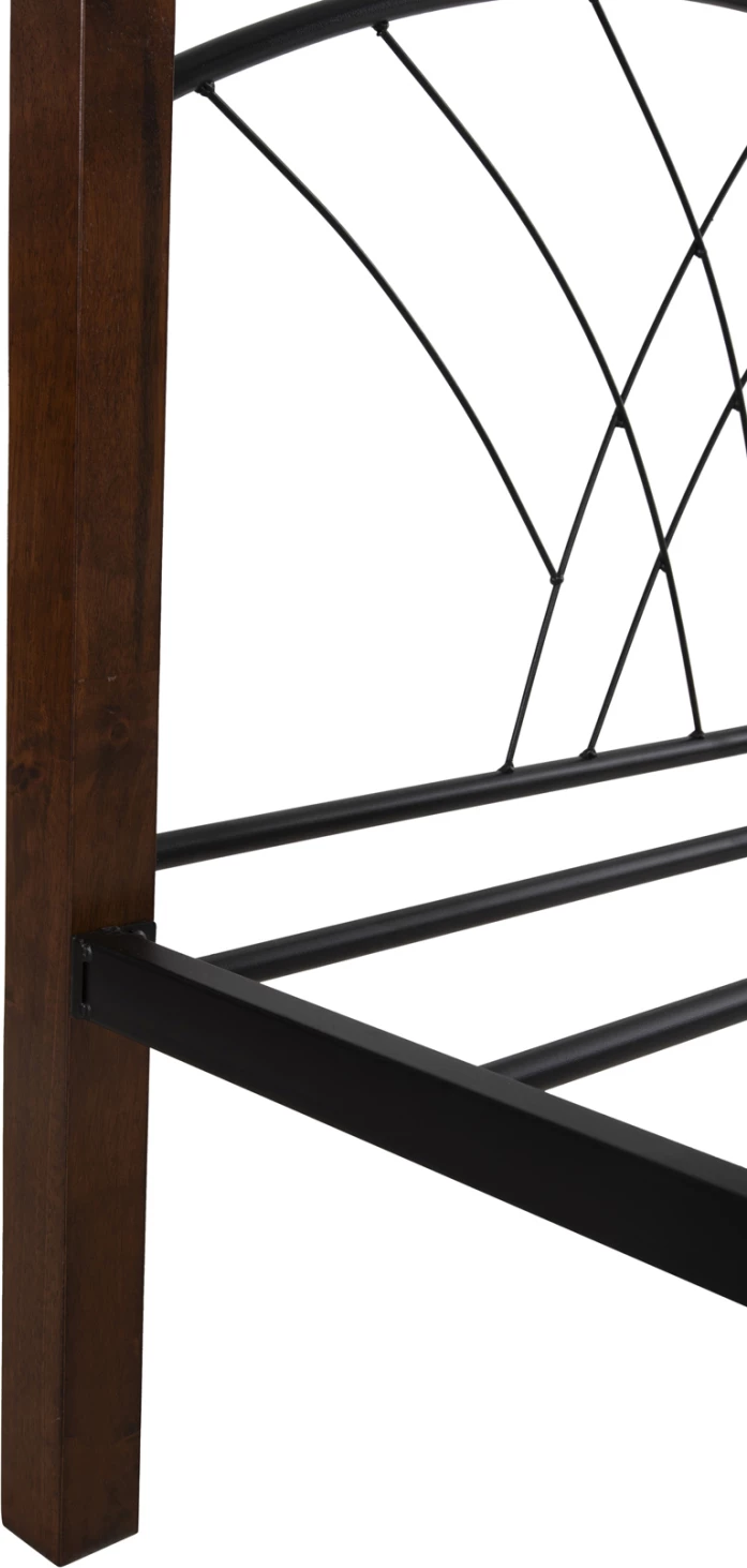 Pograd STOREY FH687 črna kovina-guma v orehovem lesu 200x90x158Hcm