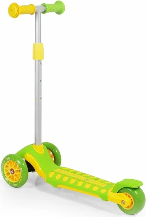 Trotinet z dvema sprednjima kolesoma SMJ, zelen/rumen