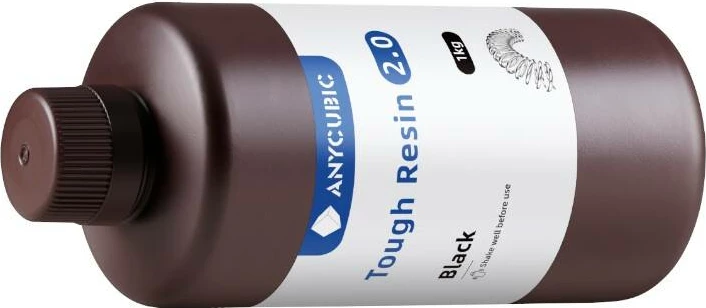 Smola za 3D tiskalnik AnyCubic Tough Resin 2.0 SRX2BK-101A, 1 kg, 365–405 nm, črna