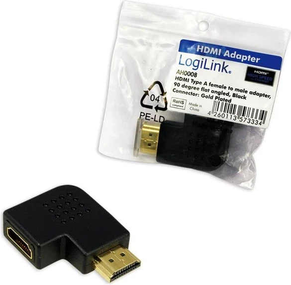 Kabel HDMI z 90° kotom LogiLink