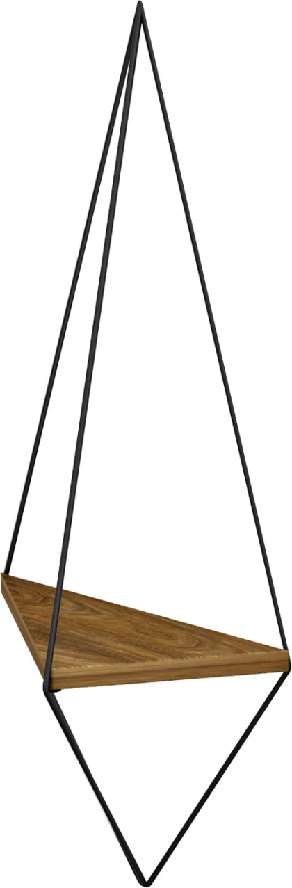 Stenska polica 2-delni set CANNARD FH8925.11 melamin v naravni-črni kovini 23x15x60Hcm