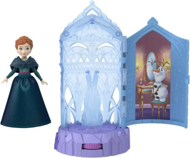 Set igrač z majhno lutko in mini ledenim dvorcem, Frozen Mattel JCR90, za deklice