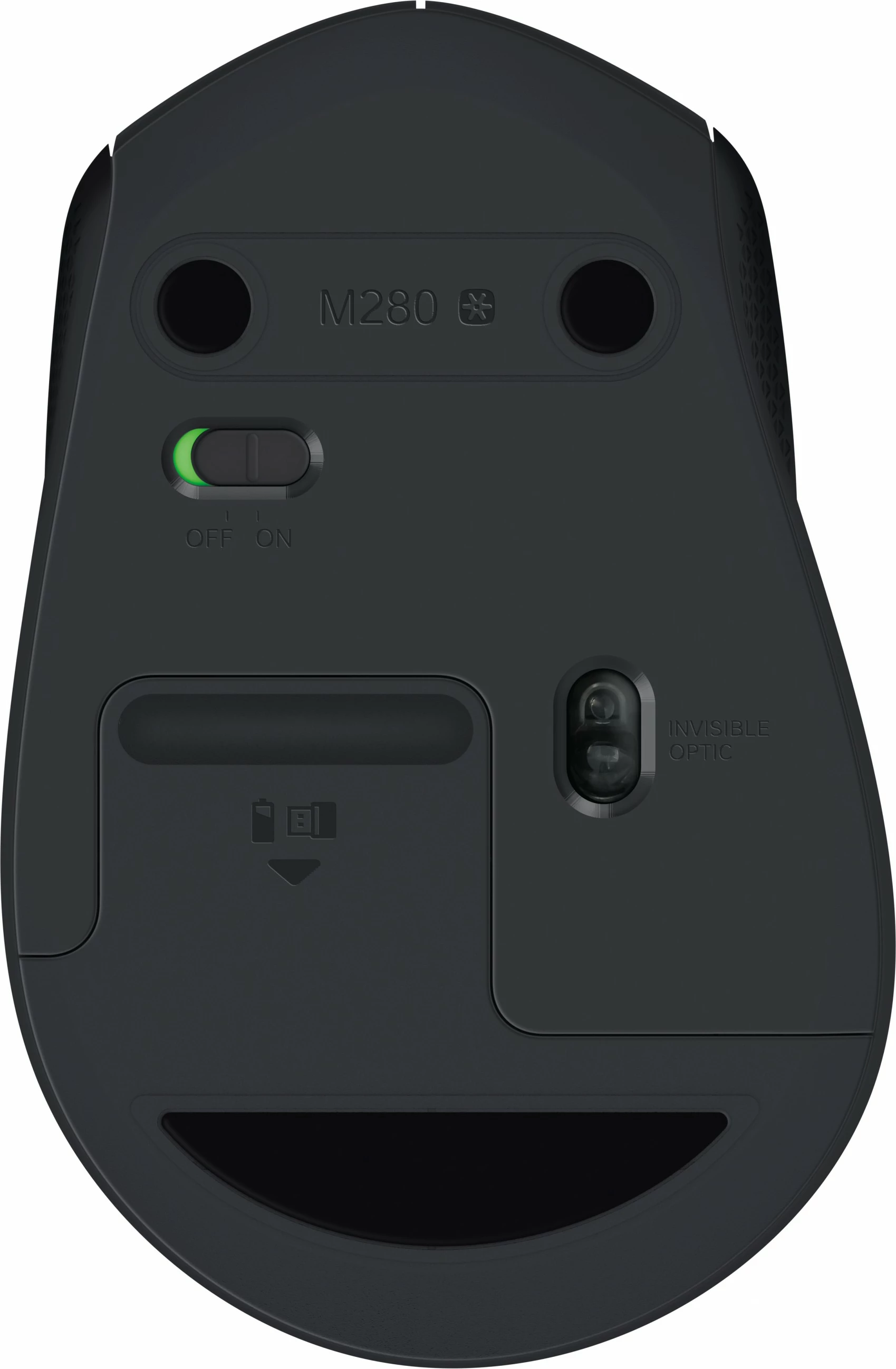 Optični brezžični miš za desničarje, Logitech M280, 1000 DPI, črn