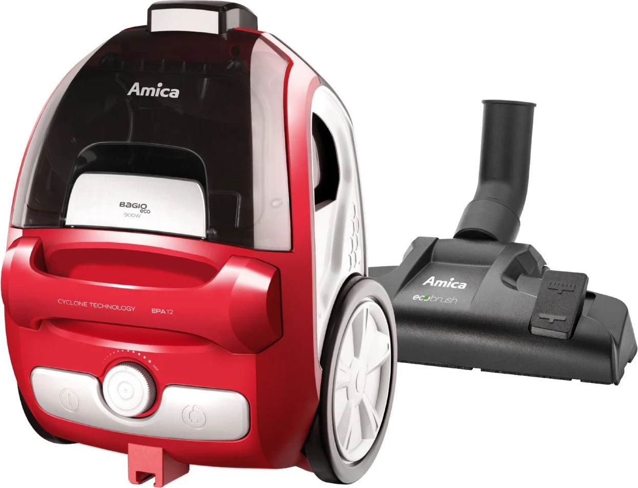 Pastralnik brez vrečke, Amica Bagio Eco VM3044, rdeče-črn