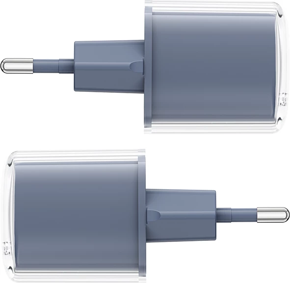 Zidni polnilnik 30W USB-C z LED zaslonom Acefast A53, siv