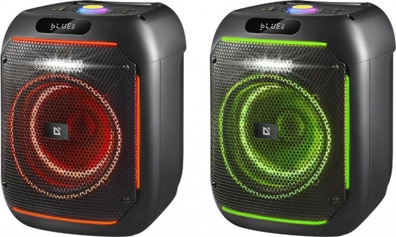 Prenosni zvočnik Defender Boomer, 65 W, Bluetooth, LED, črn
