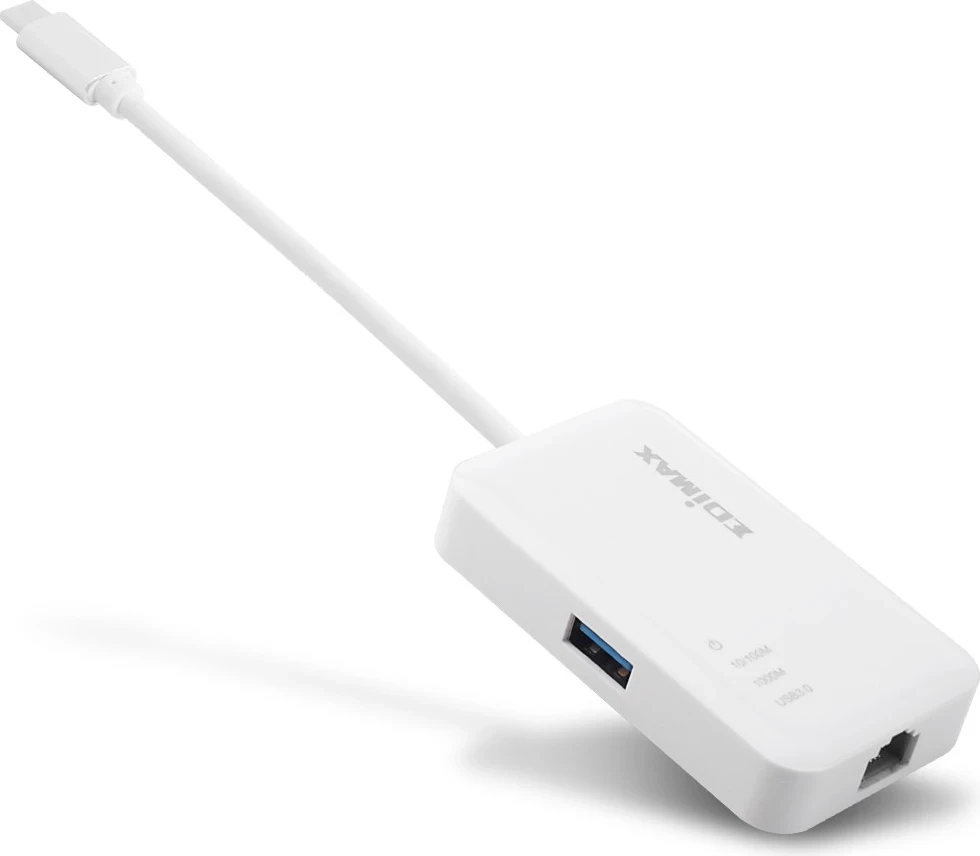USB-C hub z 3 vrati SuperSpeed USB 3.0 in Ethernet, Edimax EU-4308, bel