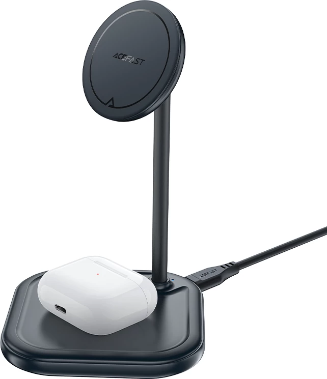 Brezžični polnilec Acefast E6, 15 W, MagSafe, za iPhone in AirPods, siv