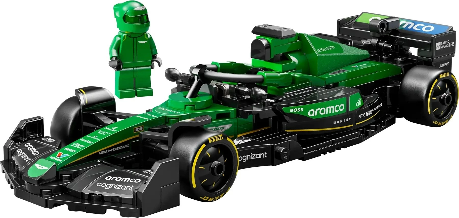 Model Aston Martin Aramco F1 AMR24, komplet LEGO Speed Champions, 269 kosov, zelen
