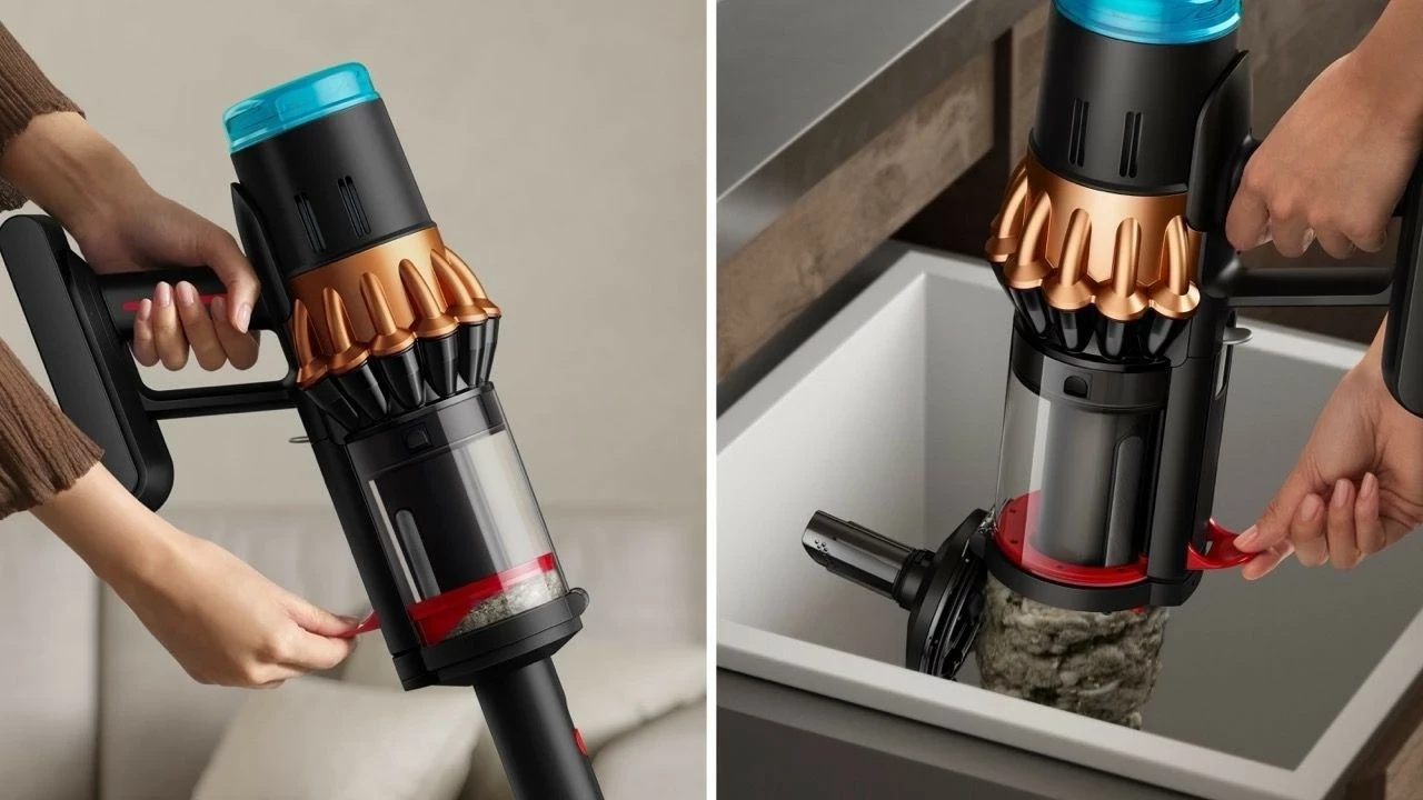 Brezžični sesalnik Dyson V16 Piston Animal Submarine, 1,3 L, 70 min, HEPA, črn/medenina