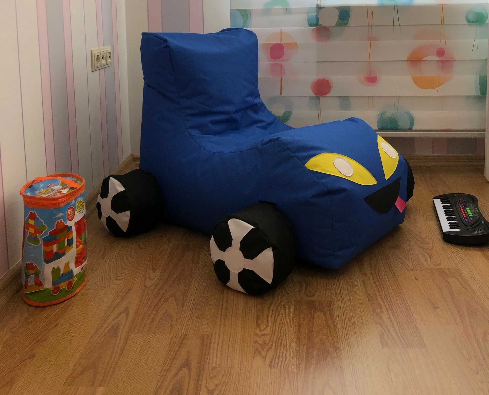 Sedežna vreča v obliki avtomobila, modra, Atelier del Sofa