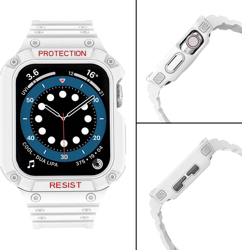 Zaščitni športni pašček Hurtel za Apple Watch 41/40/38 mm, bel