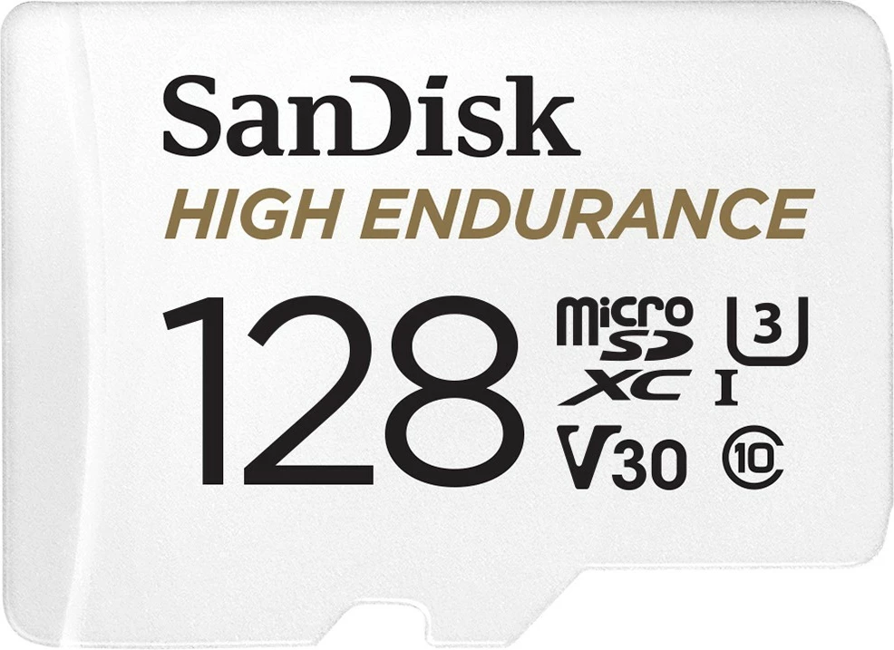 Kartica MicroSDXC High Endurance, 128 GB, SanDisk, bela