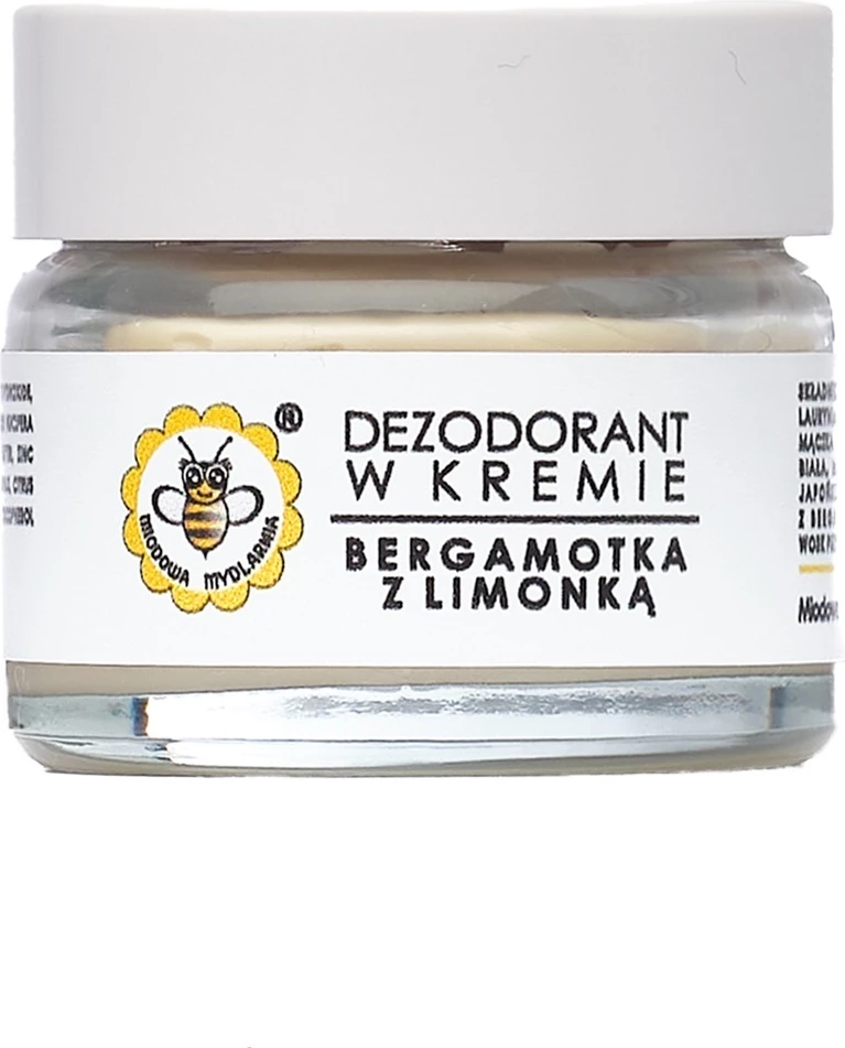 Kremni deodorant bergamot in limeta Miodowa Mydlarnia, 20 g