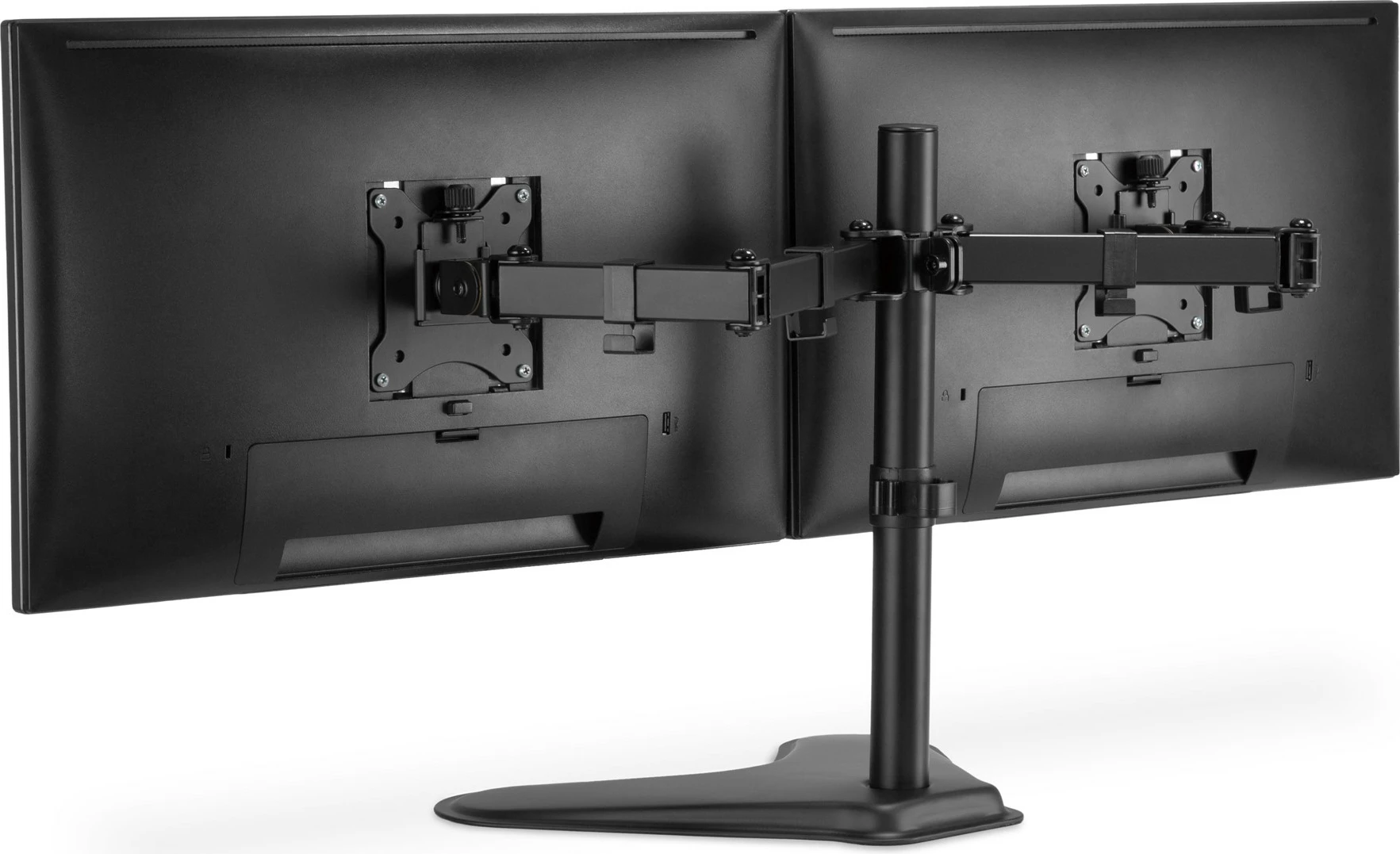 Držalo za dva monitorja Digitus, univerzalno, 15–32 in., 8 kg, VESA 75x75/100x100, črno