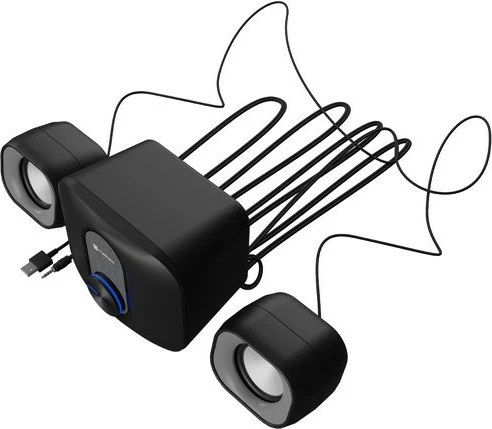 Zvočni set 2.1 z subwooferjem, 11 W RMS, Natec PUG, črn