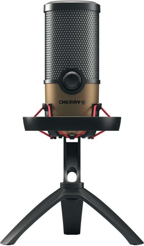Mikrofon za mizo 24 bit, 192 kHz, USB, črn/medenina CHERRY UM 9.0 PRO RGB