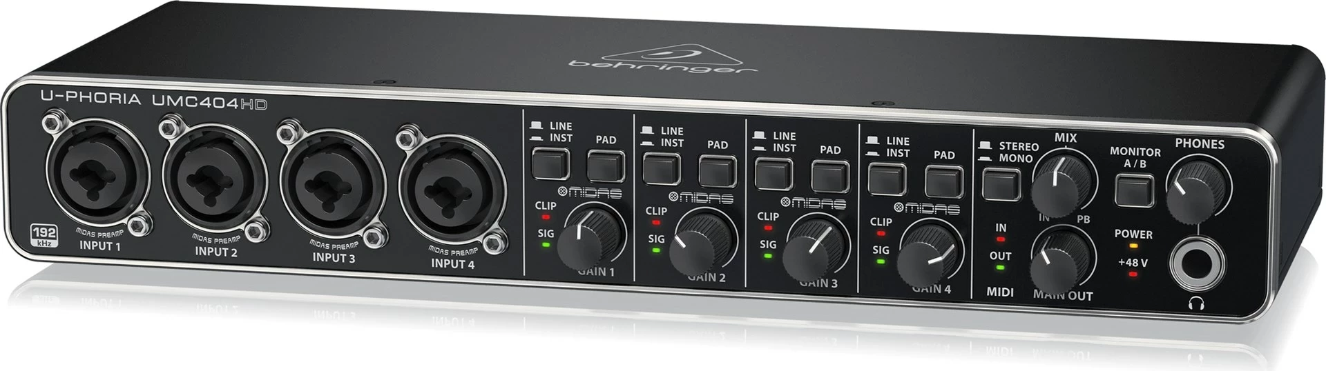 Audio vmesnik Behringer UMC404HD, črn