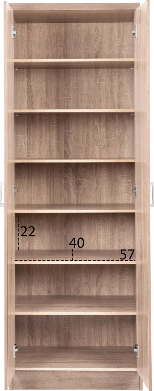 Lesena omara za čevlje s 6 policami 60x43x180.50 Sonama FH2379.02