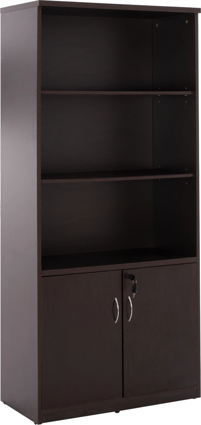 Profesionalna pisarniška knjižna omara FH2014.02 v barvi wenge z 2 vrati 80Χ40Χ180