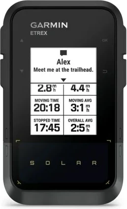 GPS prenosni z možnostjo sončnega polnjenja eTrex Solar, Garmin, črn