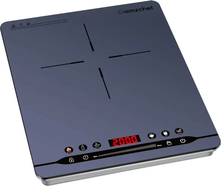 Indukcijska kuhalna plošča AMZCHEF SK-20CB14T-BU, 2000 W, modra
