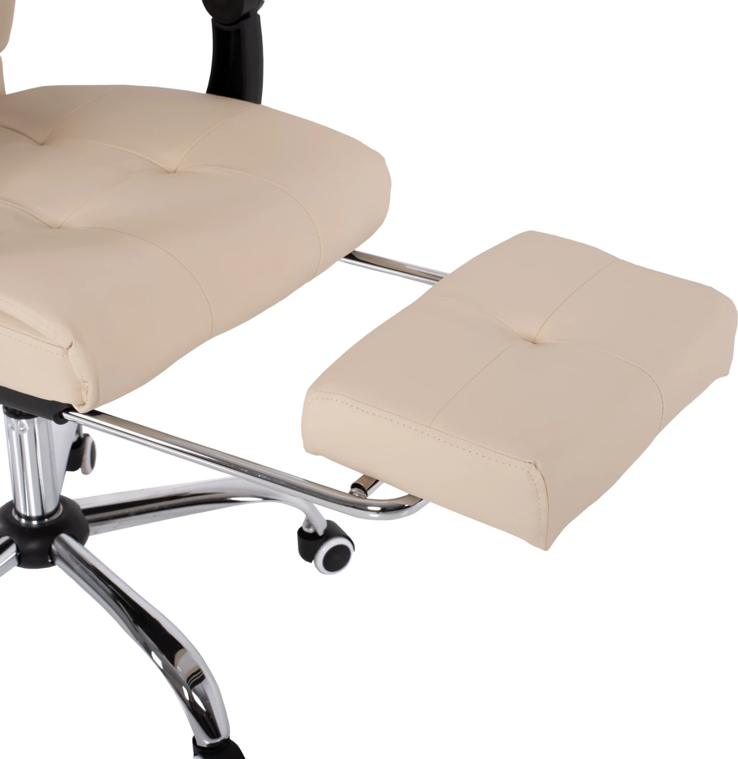 Izvršni pisarniški stol FH1057.12 bež z zložljivim naslonom za noge 58x71x128Hcm