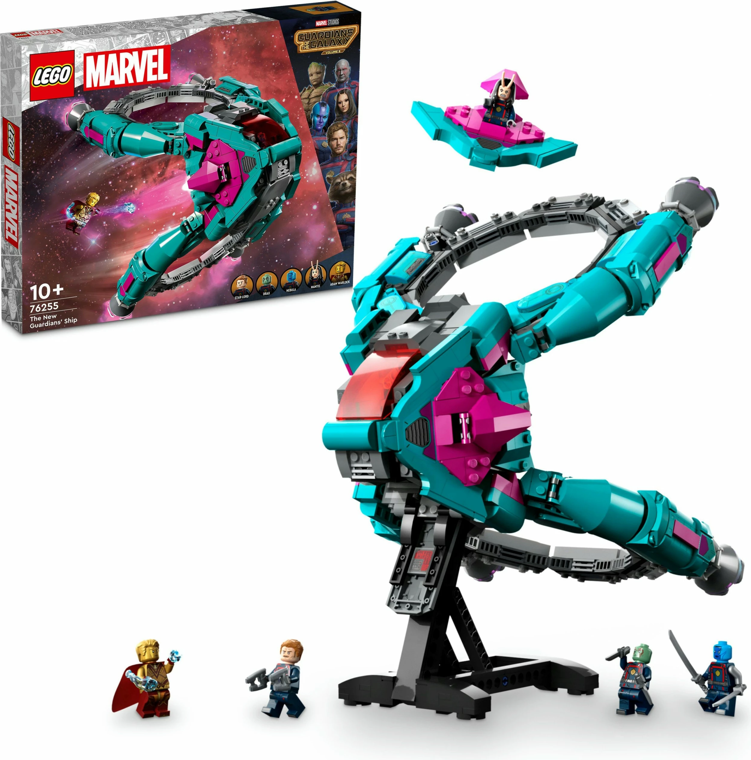Gradbeni set Novo Guardiansovo plovilo LEGO Marvel Super Heroes, 1108 kosov, večbarven
