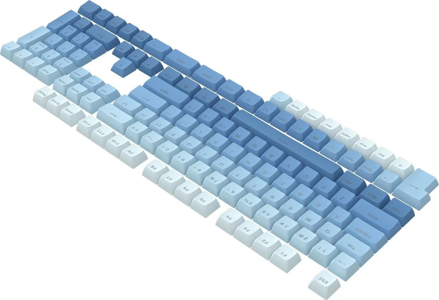 Keycaps z ombre modrim odtenkom Redragon A134