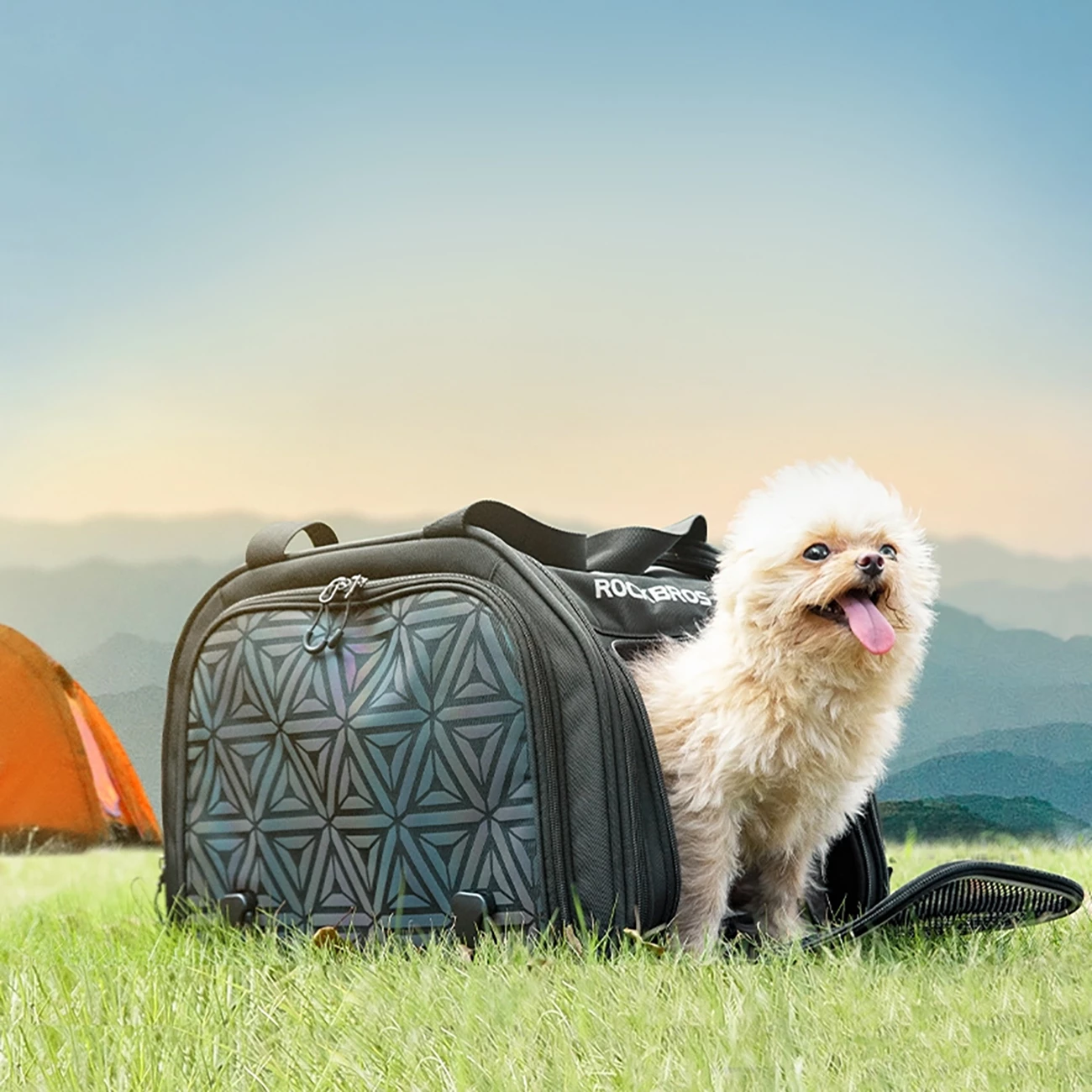 Prenosna torba za živali Rockbros 30140028001, 25 L, črna