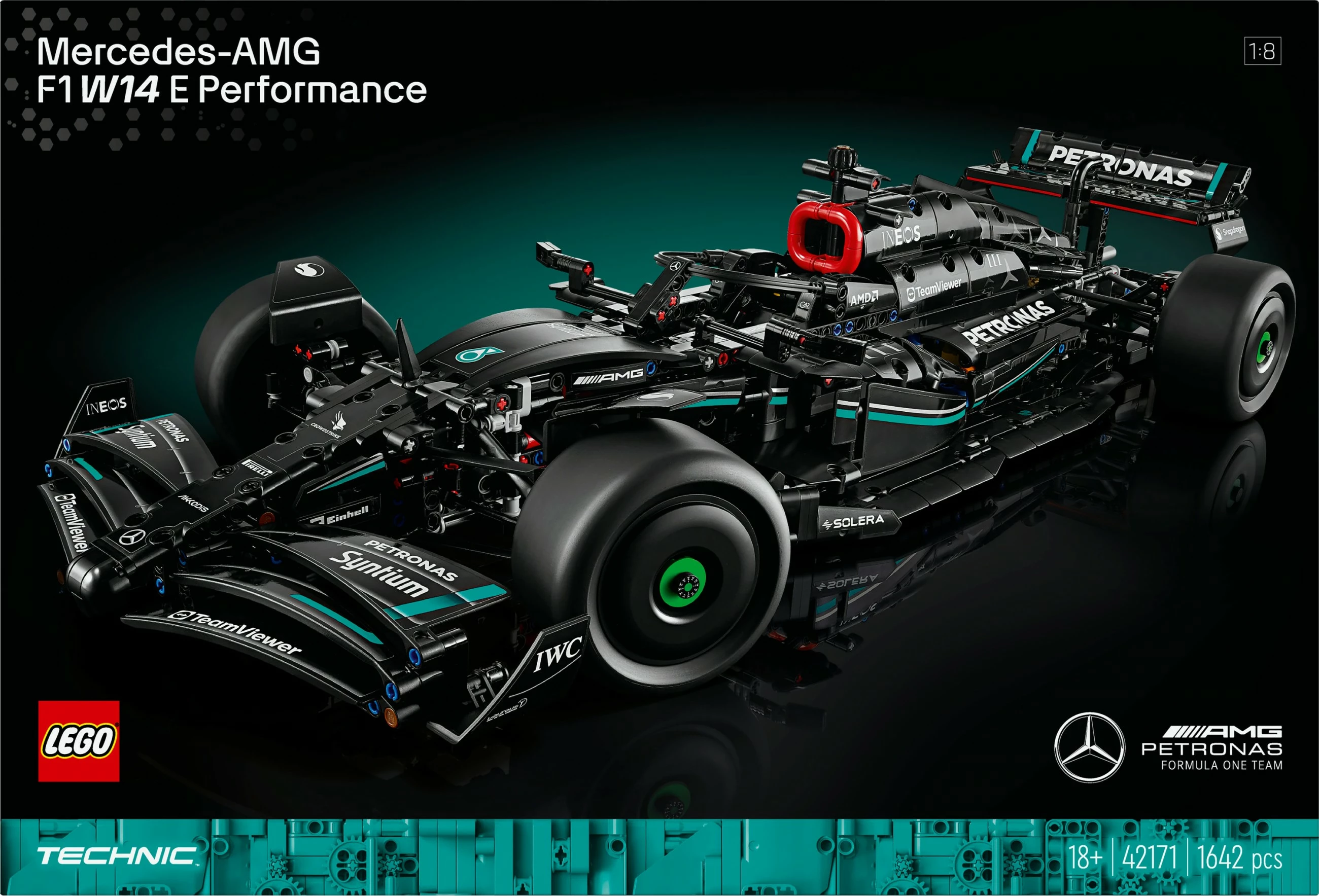 Set za sestavljanje Mercedes-AMG F1 W14 E Performance, 1.642 kosov