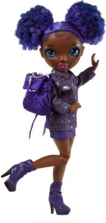 Lutka Rainbow High Junior Krystal Bailey, 23 cm, vijolična, z dodatki