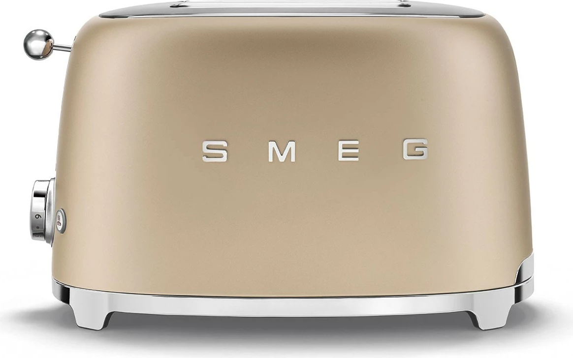 Toster SMEG TSF01CHMEU, 2 rezini, 950 W, zlato/champagne