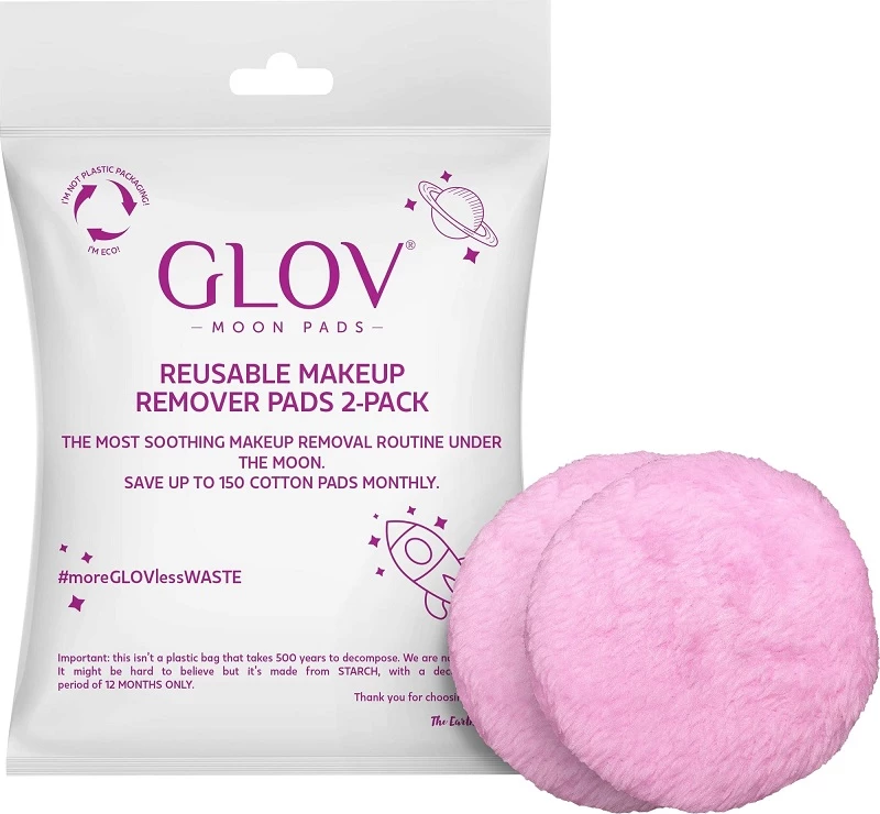 Ploščice za odstranjevanje ličil, GLOV Moon Pads, 2 kosa