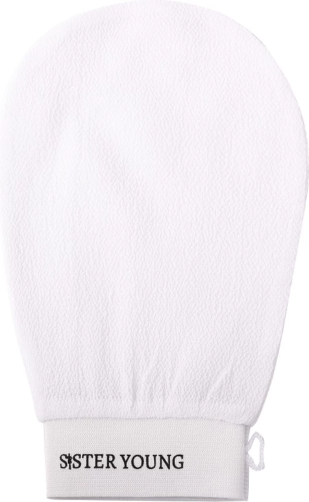 Rokavica za piling telesa Sister Young Nova Exfoliating Glove, za ženske, bela, 1 kos