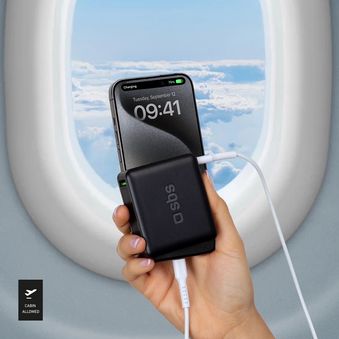 Powerbank 10.000 mAh, Power Delivery 20W, SBS TEBB10000HDPD20K, črn