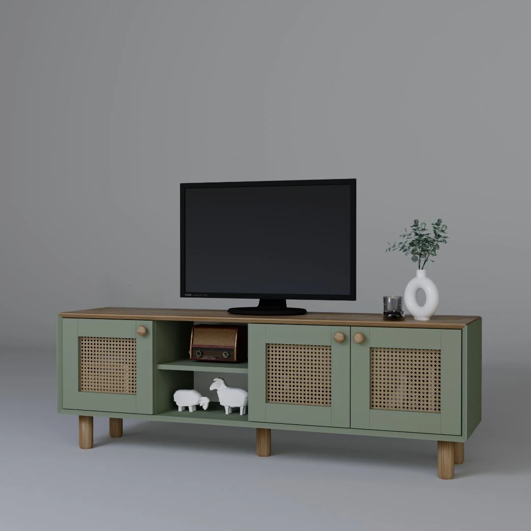 Komoda za TV, boemski slog, zelena, Skye Decor 1600-142