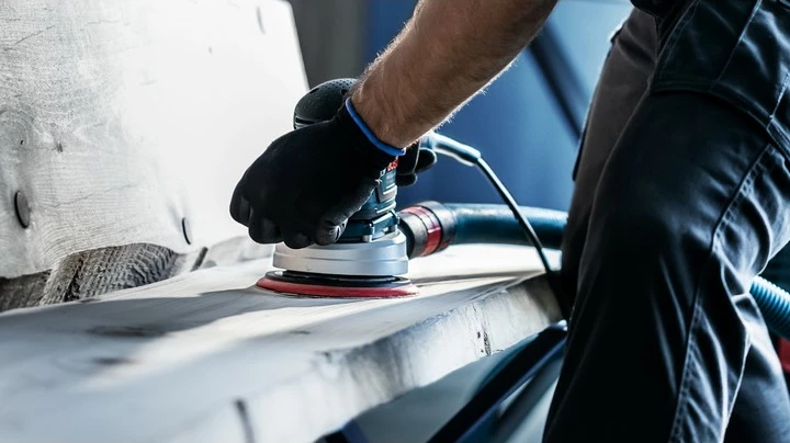Rondelna brusna mrežica 15 cm, grit 80, za naključni orbitalni brusilnik, Bosch Expert M480, 5 kosov