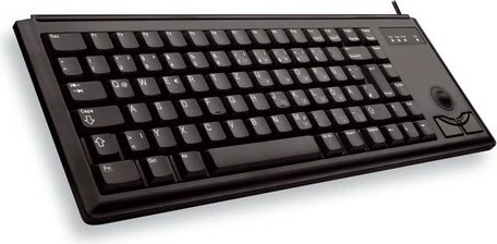 Kompaktna tipkovnica z integriranim sledilnim krogom Cherry G84-4400, QWERTY, PS/2, črna