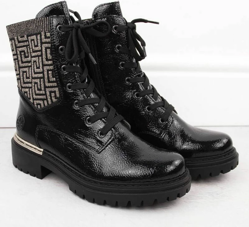 Čizme za ženske Rieker, črne