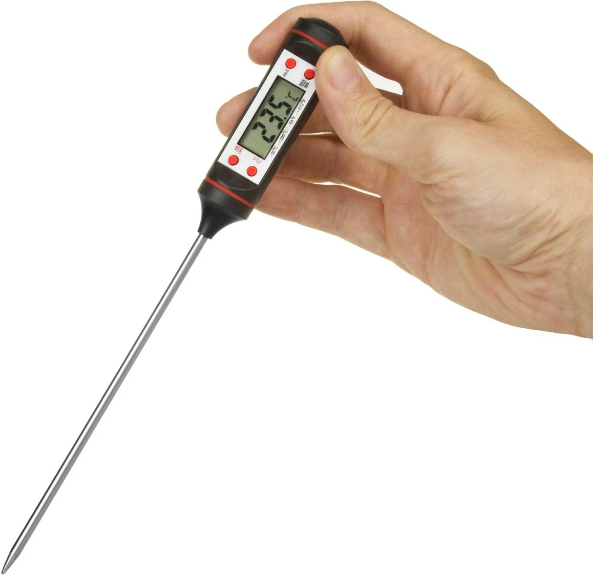 Termometer za hrano, sonda 15 cm, črn GreenBlue GB178