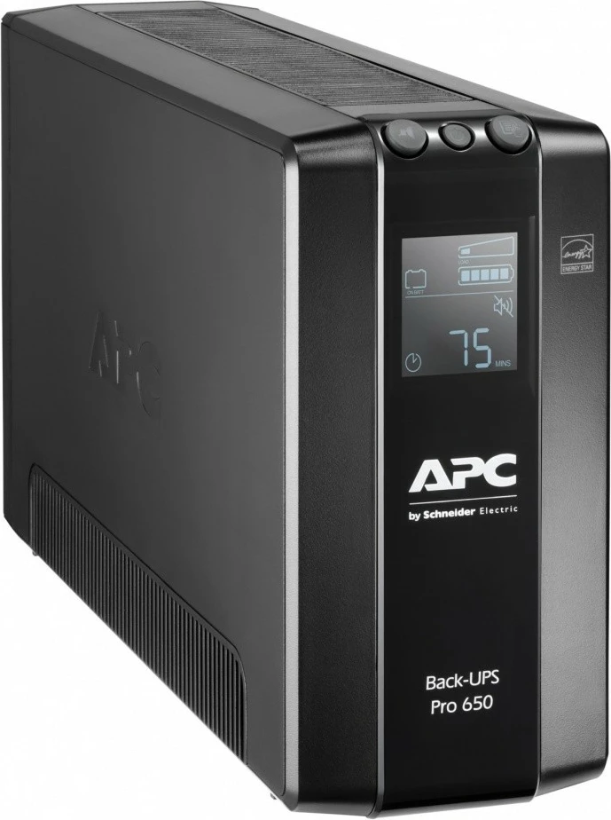 UPS BR650MI Back Pro 650VA APC, 6xC13, AVR, LCD, črn