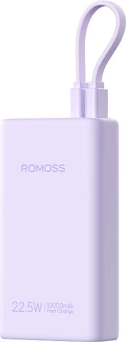 Prenosna polnilna baterija Romoss PHA10, 10000 mAh, 22,5 W, vijolična