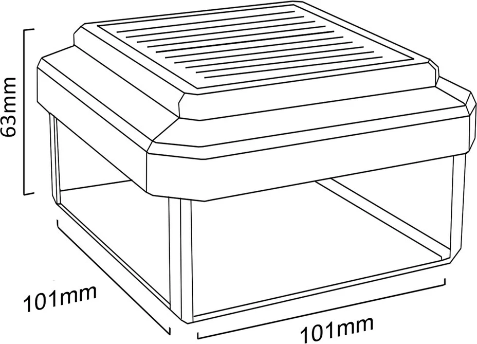 Solarna svetilka za steber ograje GreenBlue GB128 z senzorjem teme, črna