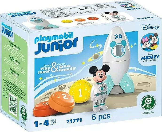 Kozmična pustolovščina Playmobil Junior Mickey Mouse, set 5-delni