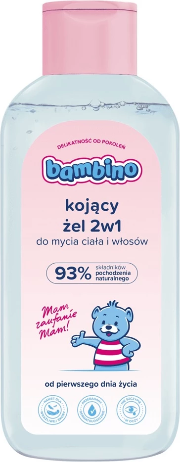 2-v-1 gel za telo in lase Bambino za otroke, 400 ml