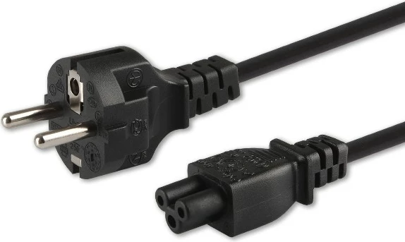 Napajalni kabel Savio CL-67, 1,2 m, paket 10 kos, črn