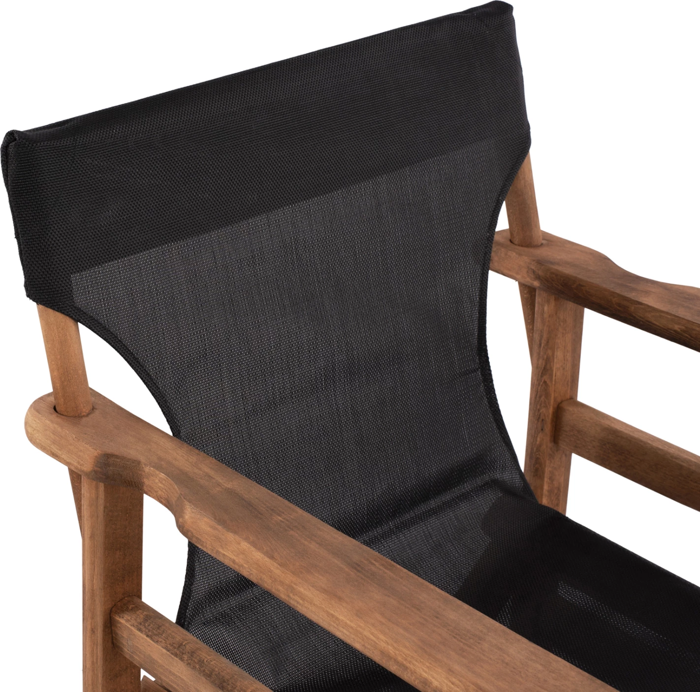 Režiserski stol Limnos oreh z tekstilom črn FH10368.05